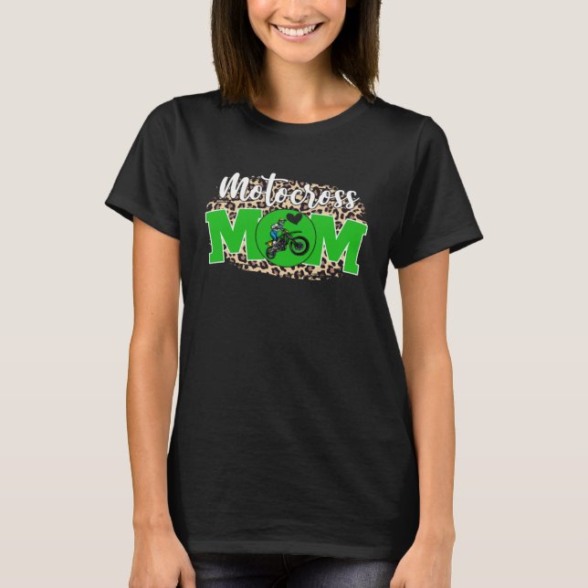 Camiseta Motocross Mom  Mother's Day For Mom Game Day Outfi (Frente)