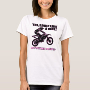Camiseta Motocross Moto Dirt Ride Like A Girl