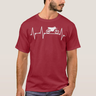 Camiseta Motocross Motorcycle Heartbeat Biker Premium