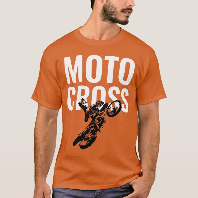 Camiseta Motocross Motorcycle Sport Pop Art (Frente)