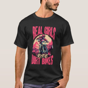 Camiseta Motocross Mulher Real Raparigas Passeiam Camadas