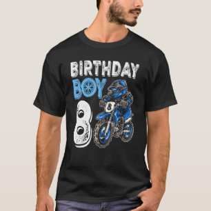 Camiseta Motocross Mx 8th 8 Year Old Dirt Bike Birday Pa