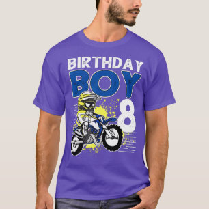 Camiseta Motocross MX 8th Gift, 8 anos, Festa de Camada de