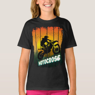 Camiseta Motocross natureza pilotando esportes de motocicle