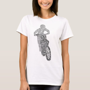 Camiseta Motocross Off Road Motorcycle Word T Shirt
