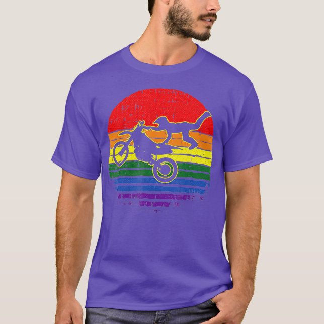 Camiseta Motocross Orgulho gay motocicleta LGBTQ (Frente)