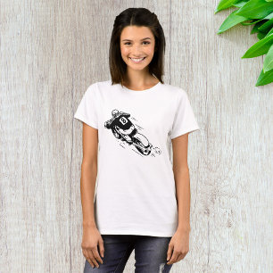 Camiseta Motocross Piloto Número 8 Retro Bicicleta de Terra