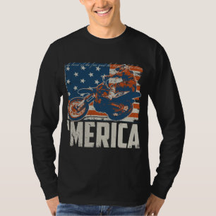 Camiseta Motocross racer dirke bike &Merica American Flag
