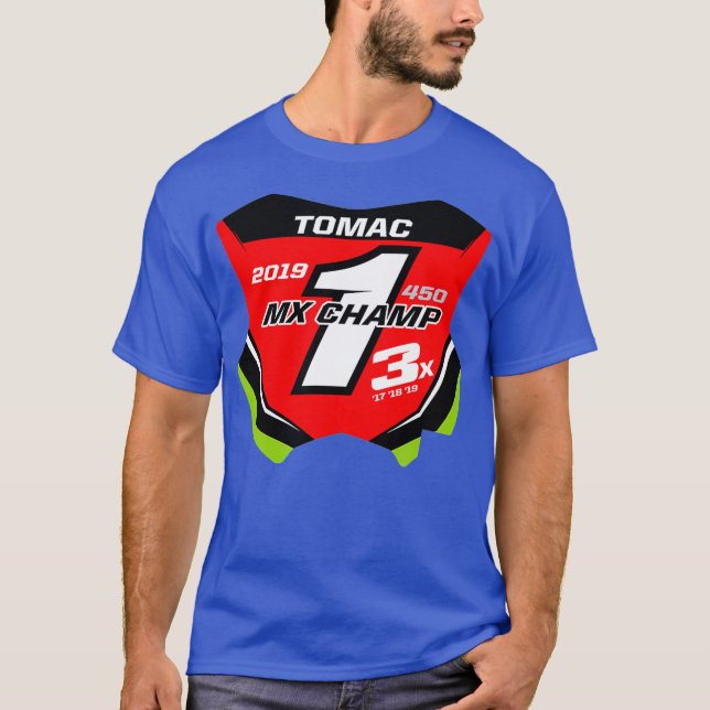 Camiseta Motocross Red Number Plate Design (Frente)