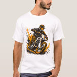 Camiseta Motocross Rider Power Sliding Through Mud<br><div class="desc">Capture the raw energy of motocross racing with this bold design featuring a dirt-bike rider power-sliding through a spray of mud. The dynamic motion and dramatic splash effect highlight the speed, skill, and adrenaline of off-road racing. Perfect for motocross enthusiasts, dirt bike riders, and fans of extreme motorsports, this striking...</div>