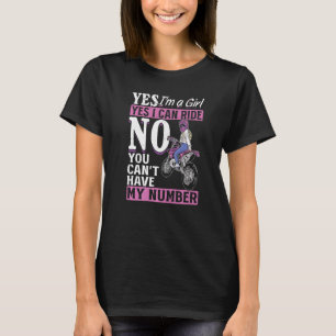 Camiseta Motocross Sim Eu Sou Uma Garota Sim Eu Posso Andar
