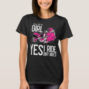 Camiseta Motocross Sim Eu Sou Uma Rapariga E Sim Eu Passo U