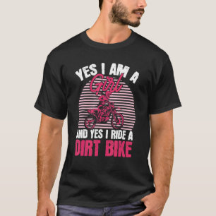Camiseta Motocross Sim Eu Sou Uma Rapariga E Sim Eu Passo U
