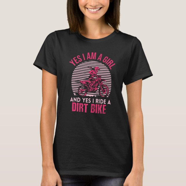 Camiseta Motocross Sim Eu Sou Uma Rapariga E Sim Eu Passo U (Frente)