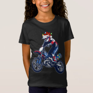 Camiseta Motocross Sports Lover Xmas Santa Hat Motocross Ch