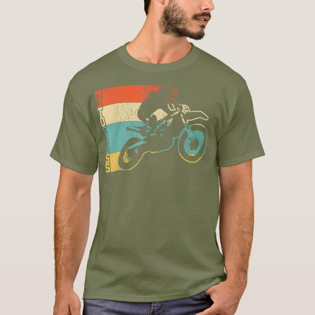 Camiseta Motocross Vintage Enduro Dirt Bike (Frente)
