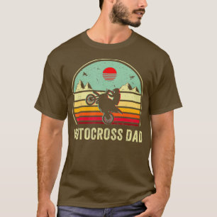 Camiseta Motocross vintage retro sunset motociclista