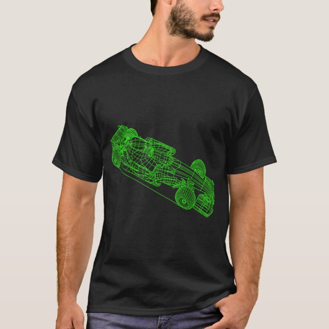 Camiseta Motoesporte de Fórmula de Carro Racecar (Frente)