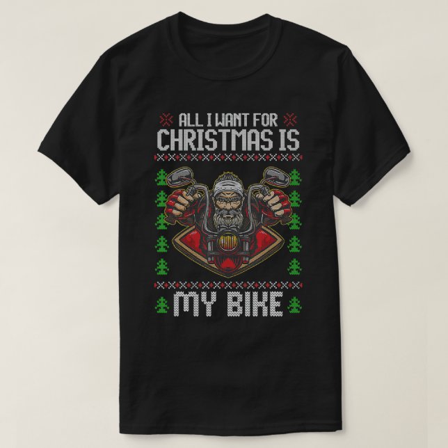 Camiseta Motomoto de motociclismo de Natal Biker (Frente do Design)