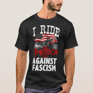 Camiseta Motoneta Anti-Trump Resiste Contra o Fascismo Prot