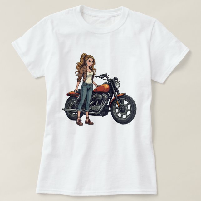 Camiseta Motoqueira (Frente do Design)