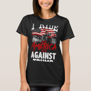 Camiseta Motoqueiro Anti Trump Pró Democracia Resistir Cont