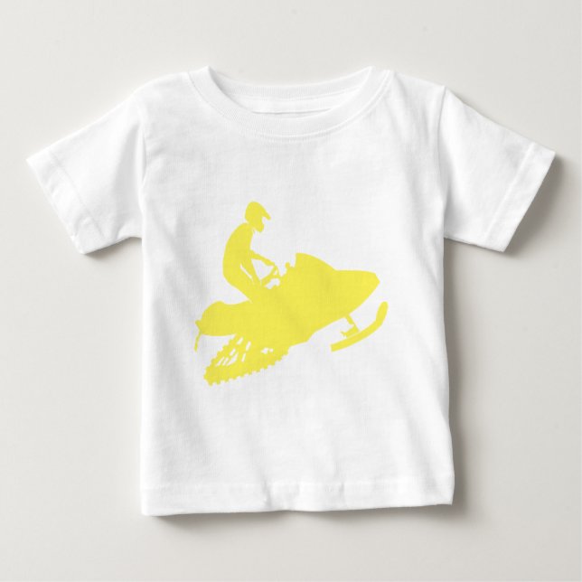 Camiseta Motoqueiro da neve amarelo (Frente)