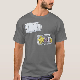 Camiseta Motor a jato de turbofão