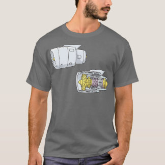 Camiseta Motor a jato de turbofão