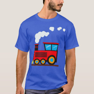 Camiseta Motor a vapor de locomotiva no caminho de ferro pa