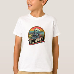 Camiseta Motor a vapor do comboio de locomoção
