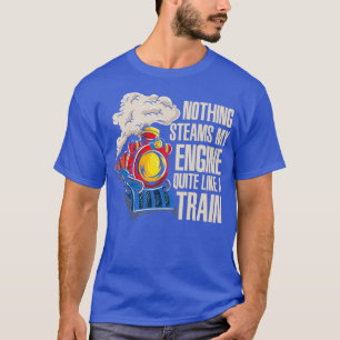 Camiseta Motor A Vapor Motor De Caminho De Ferro Condutor D