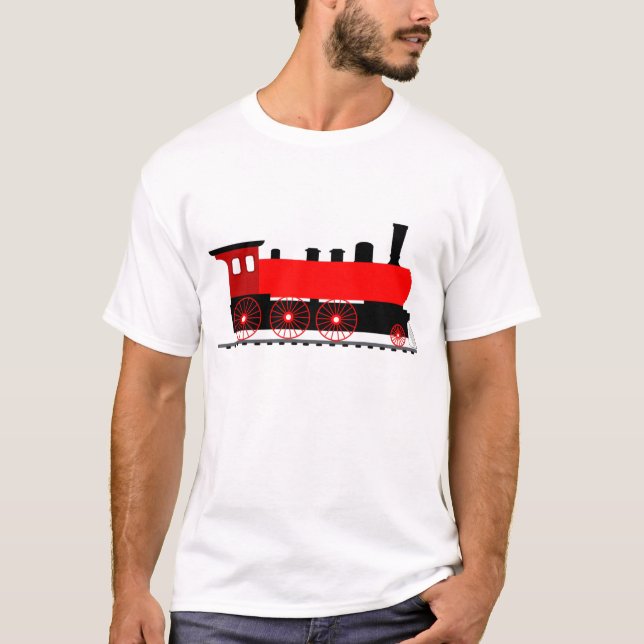 Camiseta Motor a vapor vermelho (Frente)