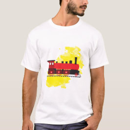 Camiseta Motor a vapor vermelho