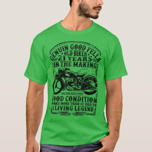 Camiseta Motor Clássico Biker De 21 Anos Com Estilo Retroat