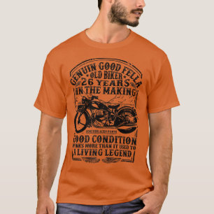 Camiseta Motor Clássico Biker De 26 Anos Com Estilo De Retr