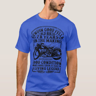 Camiseta Motor Clássico Biker De 78 Anos De Engraçado