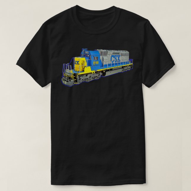 Camiseta Motor CSX do comboio de mercadorias (Frente do Design)