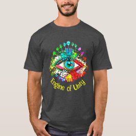Camiseta Motor das Cores do Arco-Íris Brilhante Unity