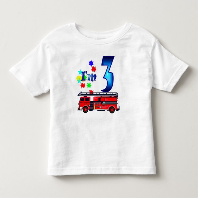 Camiseta Motor de aniversário de 3 anos (Frente)