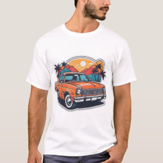 Camiseta Motor De Fogo - Veículo Laranja