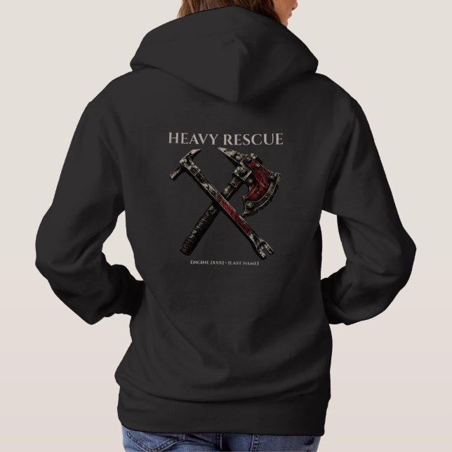 Camiseta Motor de Resgate de Incêndio Personalizado Companh (Verso)