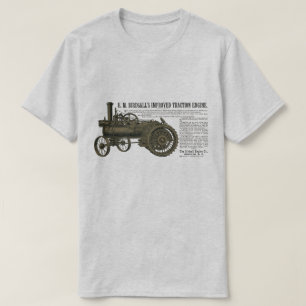 Camiseta Motor de tração a vapor de Birdsall 1889, trator d