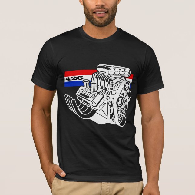 Camiseta Motor fundido 426 HEMI de V8 (Frente)