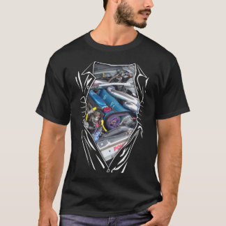Camiseta Motor Nissan GT-R R34 V-Spec II da placa de motor