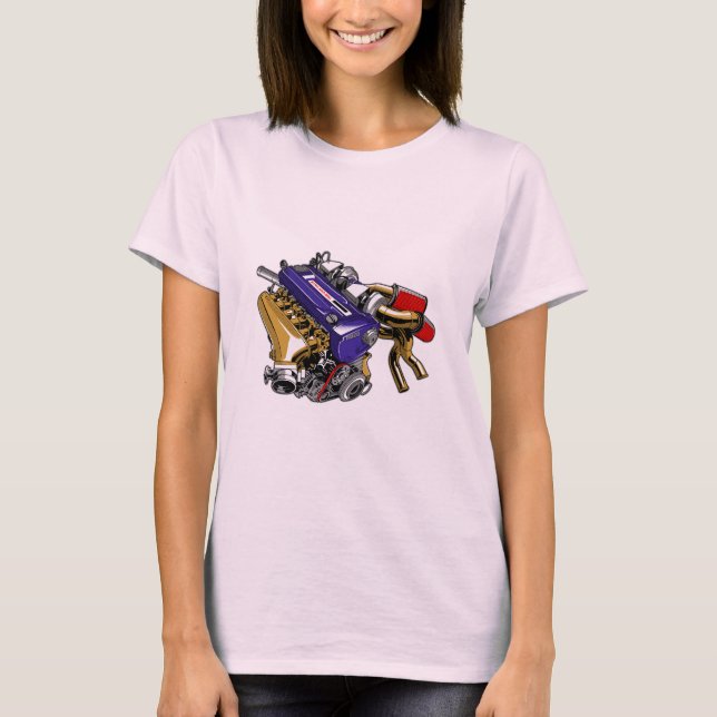CAMISETA MOTOR TURBO JDMSIX-CYLINDER (Frente)