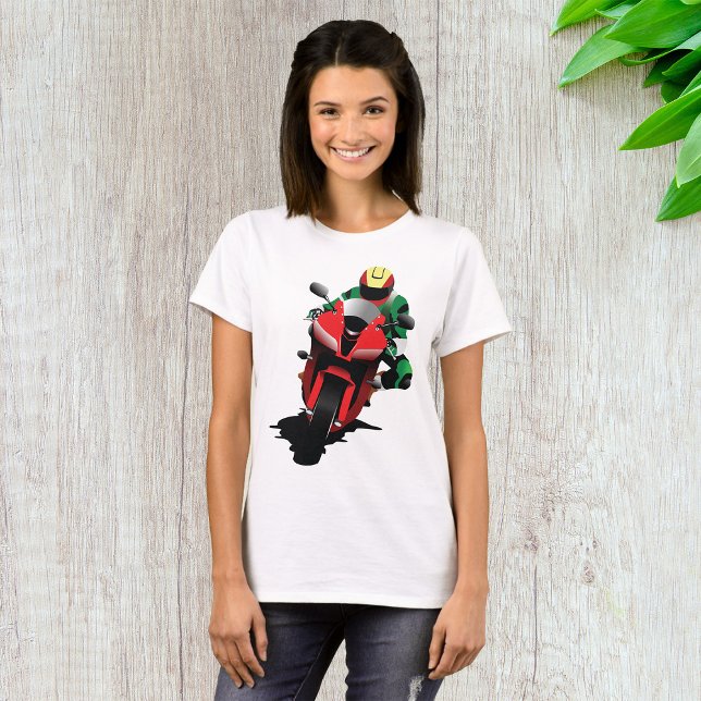 Camiseta Motorciclista Andando Red Sportbike (Criador carregado)