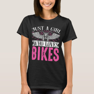 Camiseta Motorcycle Biker Motorbike Rider Apenas Uma Garota