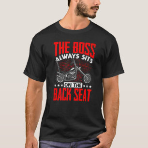 Camiseta Motorcycle Biker Rider O Chefe Está Sempre Preso