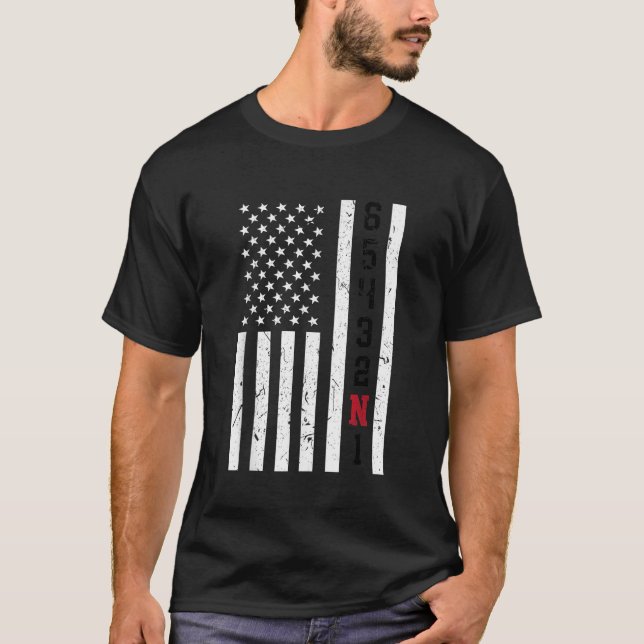 Camiseta Motorcycle Gears Motorbike American Flag Biker Gif (Frente)